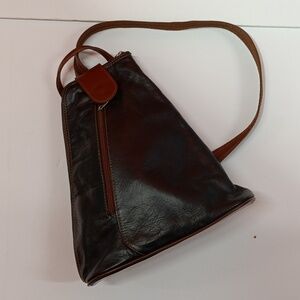 Italian Leather Convertible Backpack Sling
